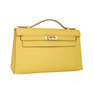 Hermes Vermillion Swift Leather Jige PM Clutch Bag - Yoogi's Closet