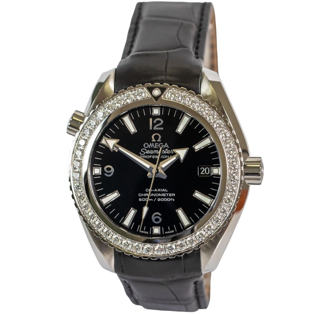 Omega Men's Seamaster Planet Ocean Diamond Luxury Watch 232.18.42.21.01.001 NEW (1 of 5)