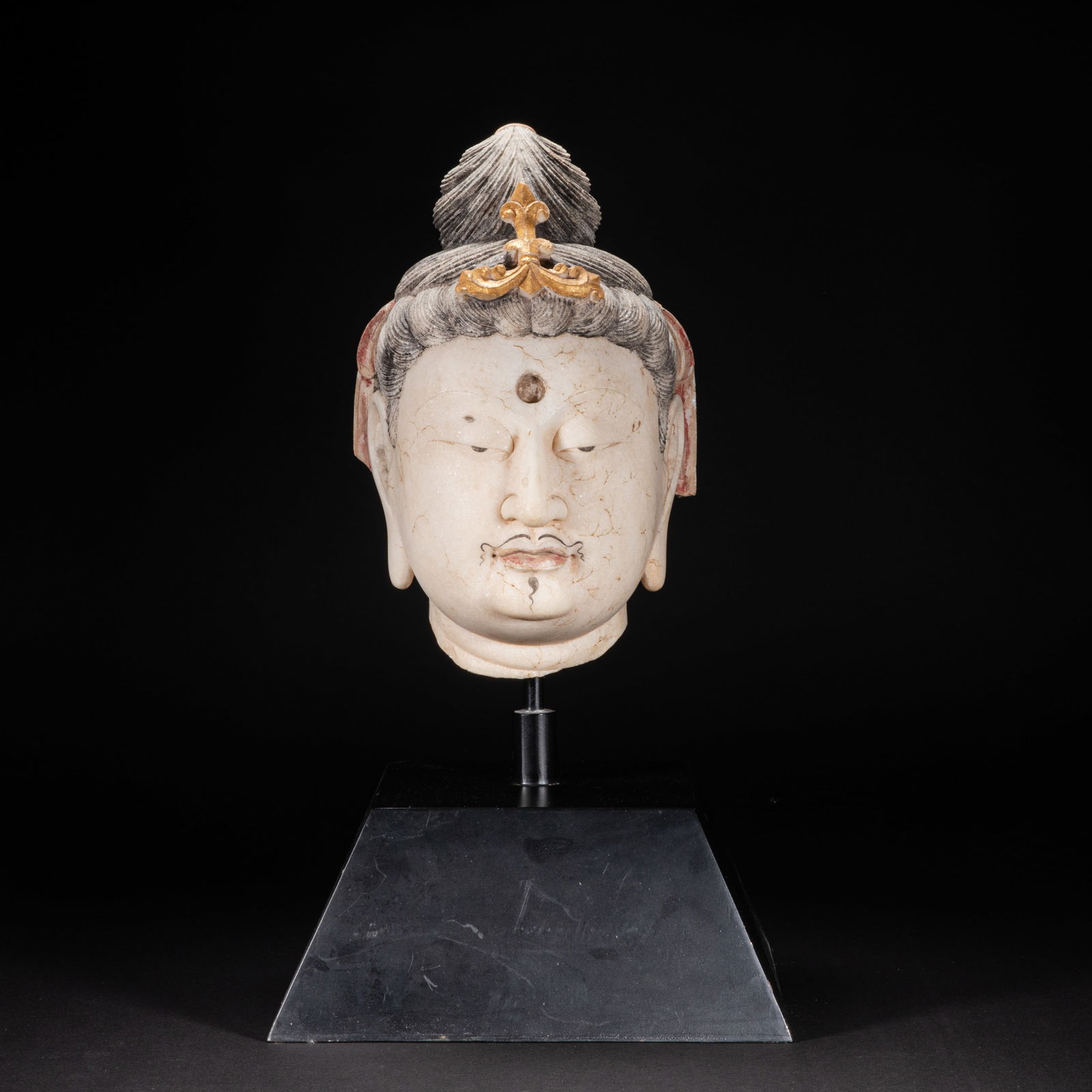 White jade Buddha head before Ming Dynasty (1 of 10)