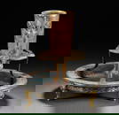 Ming Dynasty before wrong gold and silver inlaid Hetian jade cup