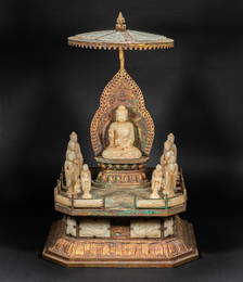 1 Before the Ming Dynasty Hetian jade Buddha group