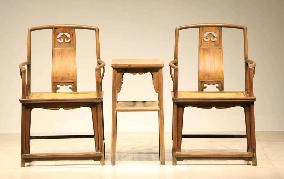 Qing Dynasty yellow rosewood chair pair (1 of 10)