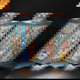 Cloisonne square vase from Qing Dynasty