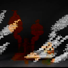 Before the Ming Dynasty fried beads inlaid Hetian jade smoke stove