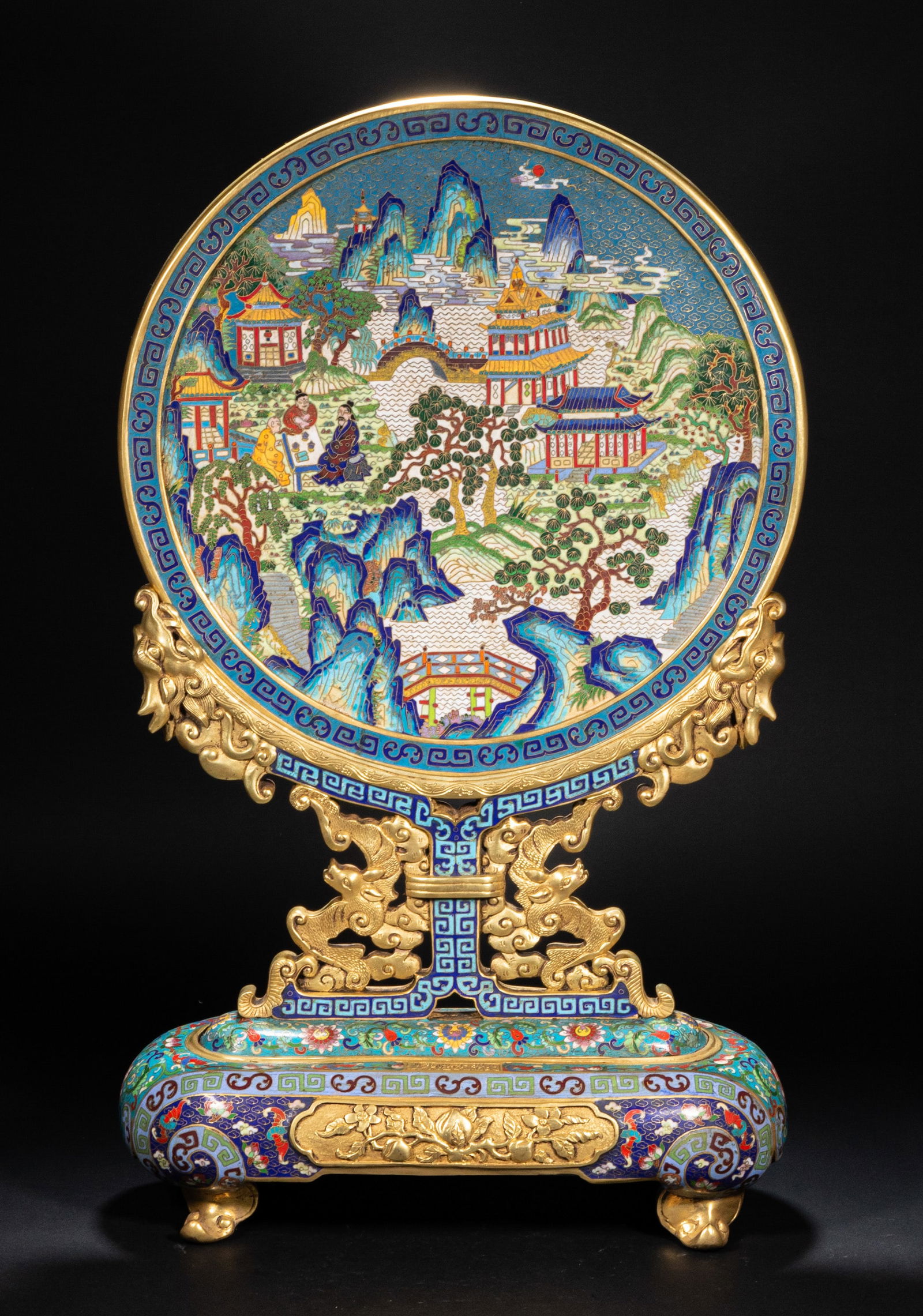 Cloisonne insert screen of Qing Dynasty