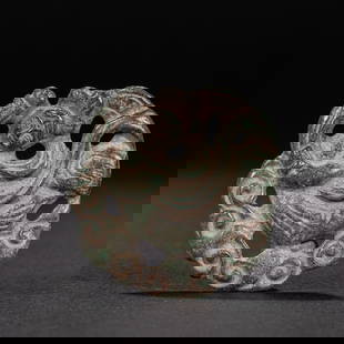 Bronze ware before Ming Dynasty: Height: 4.3cm, width: 4cm, weight: 31g