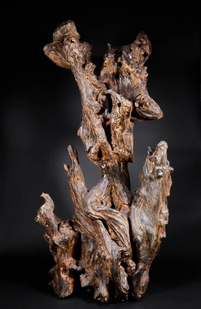 Natural-shaped agarwood ornaments from the Qing Dynasty: Height: 88cm, width:43 cm