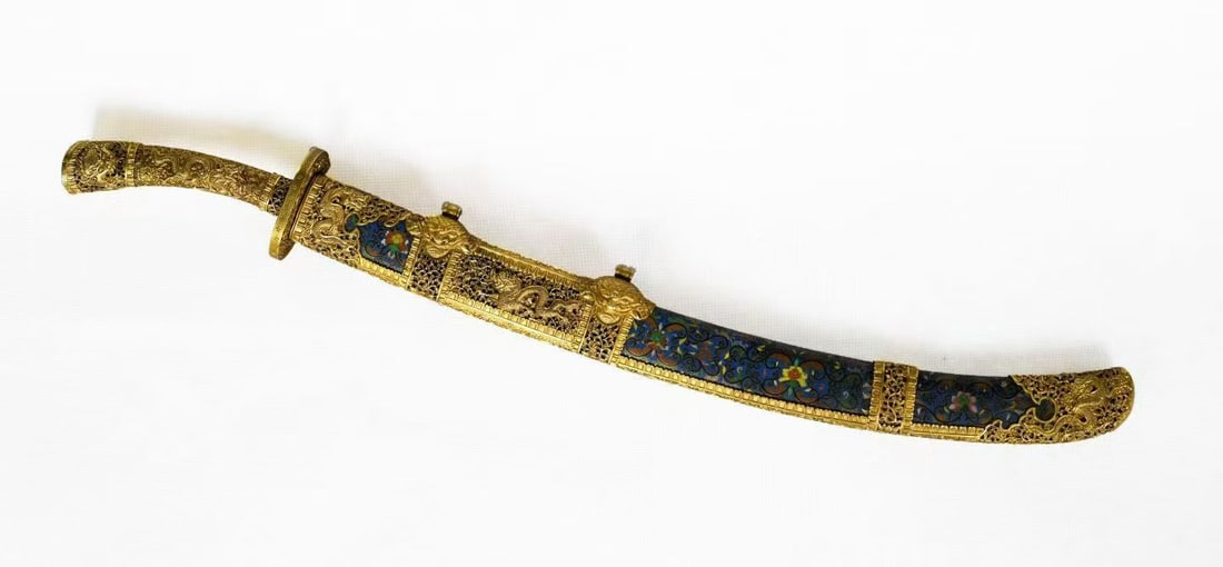 An 18th-century gilded cloisonne knife (1 of 4)