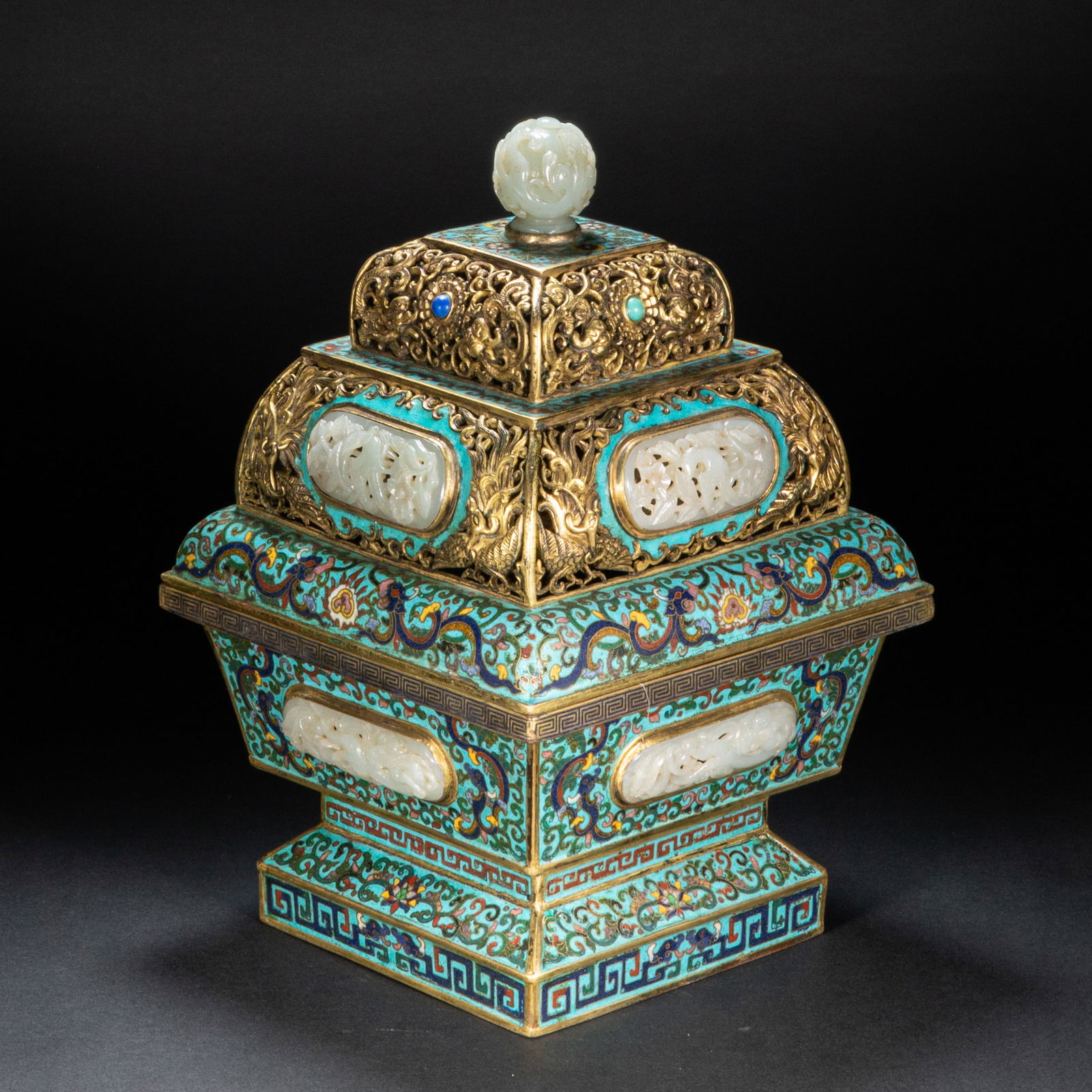 An 18th-century cloisonne incense burner (1 of 10)