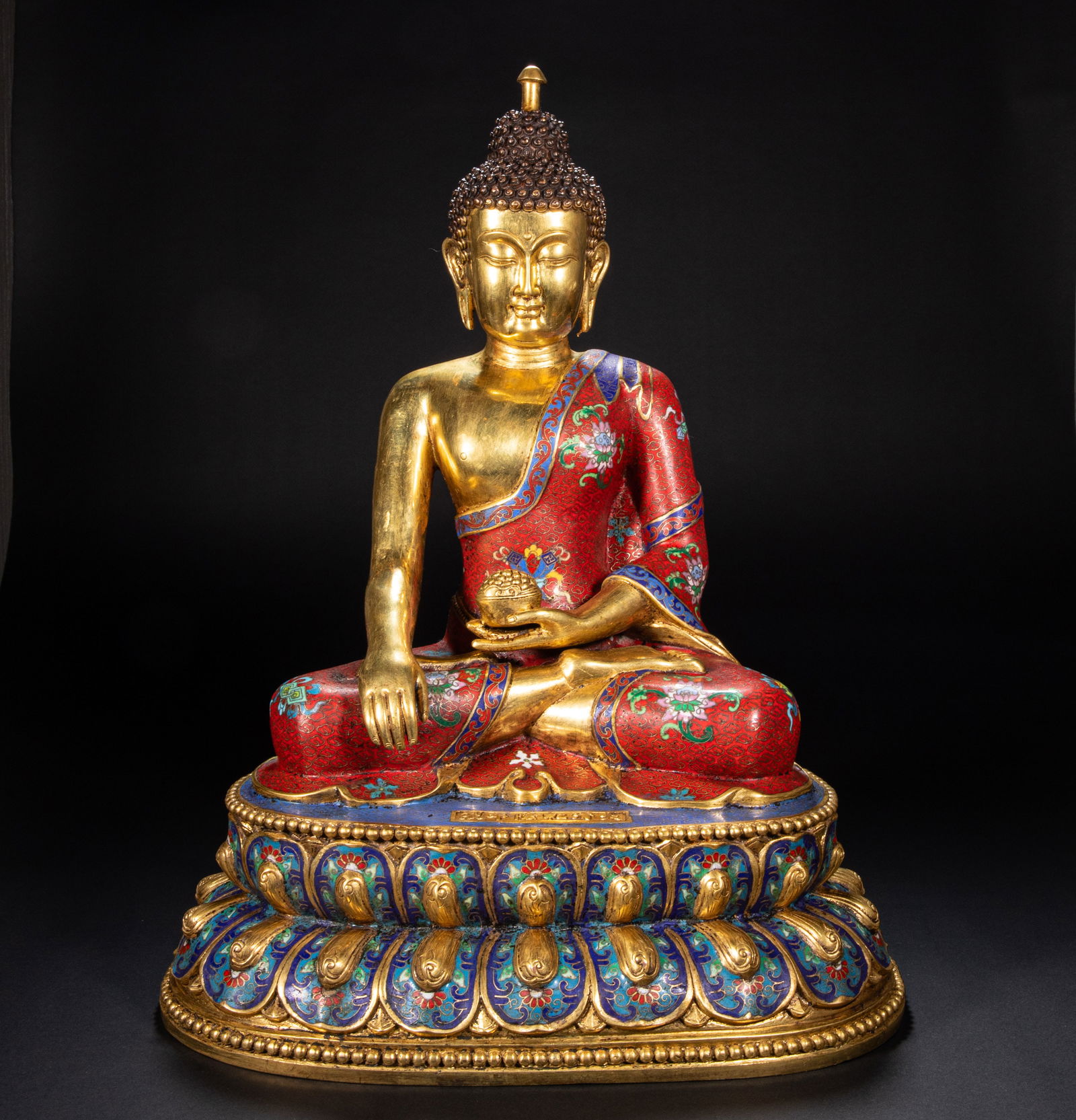 18th-century cloisonne Buddha statues (1 of 10)
