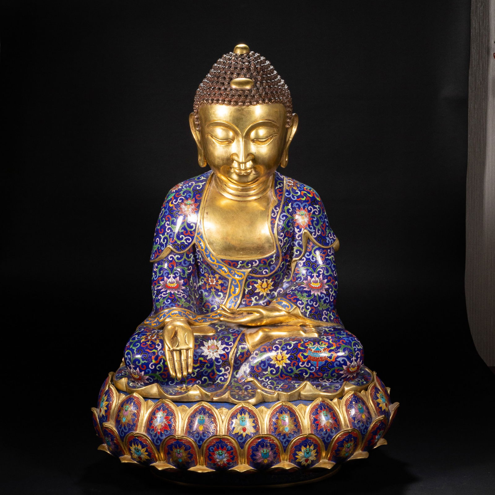 18th-century cloisonne Buddha statues (1 of 9)