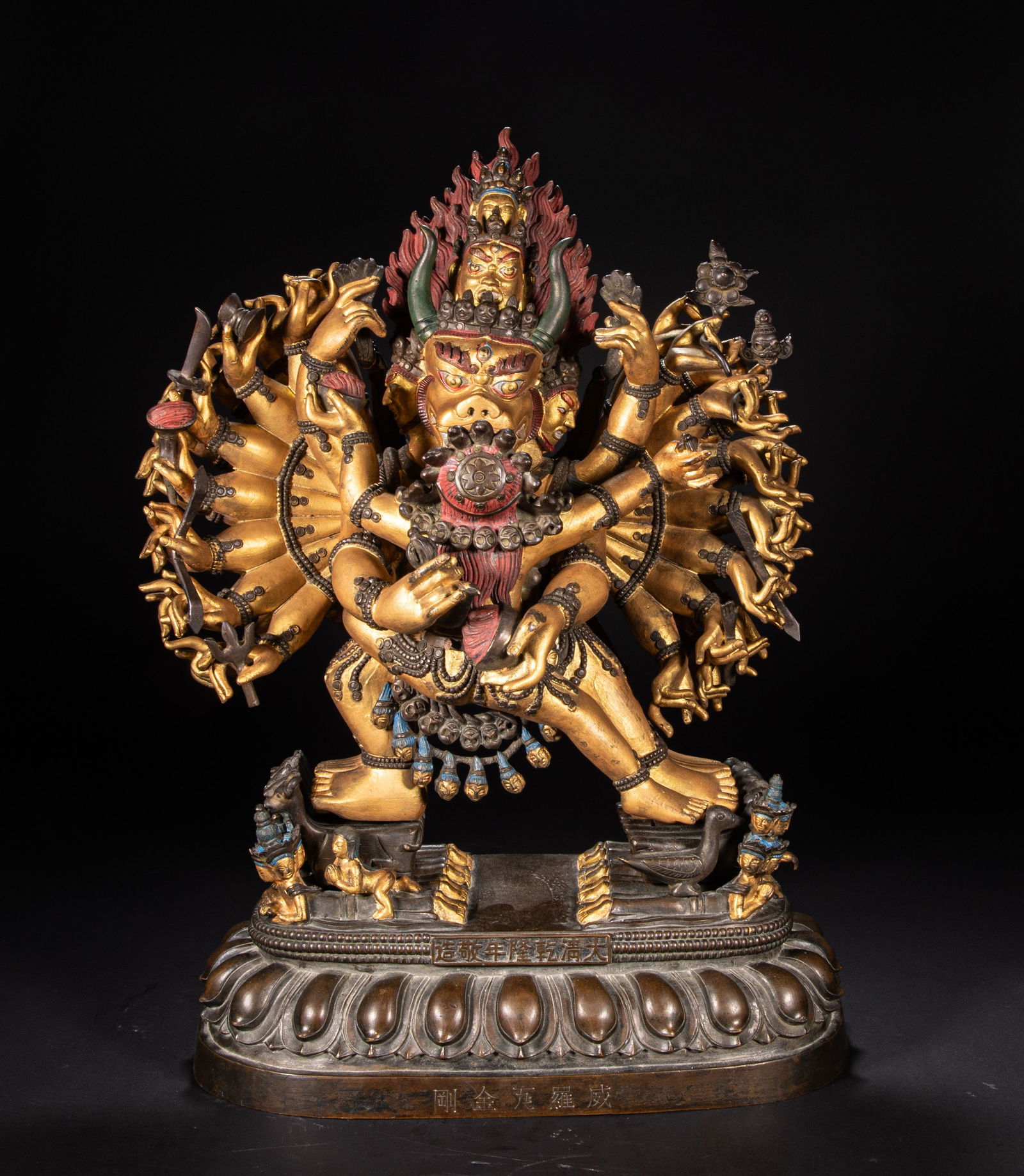 A copper gilded Buddha statue from the 18th century (1 of 12)