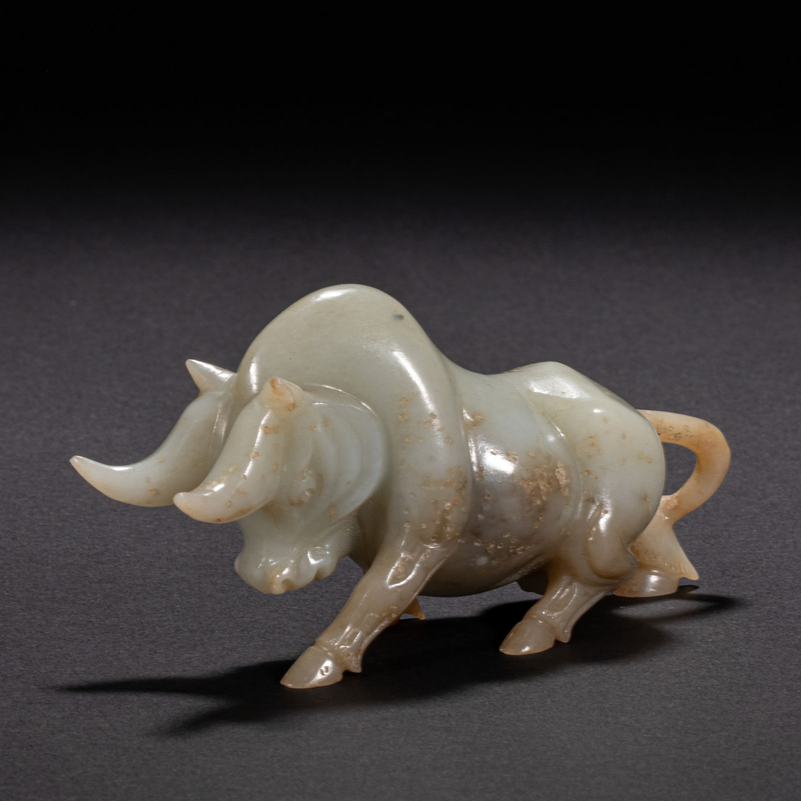 A jade ox from Hotan in the 15th century (1 of 6)