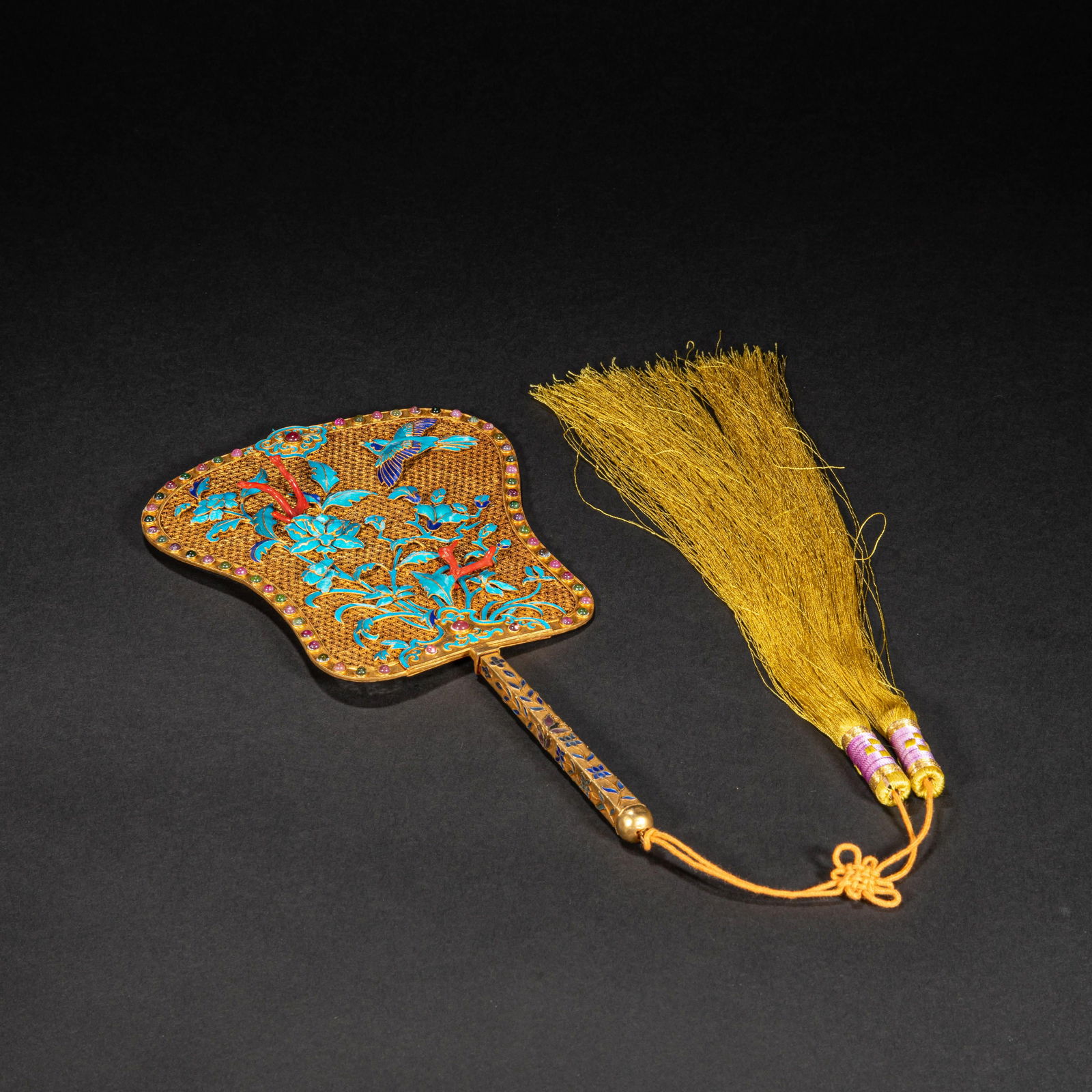 18th-century filigree and emerald fan (1 of 6)