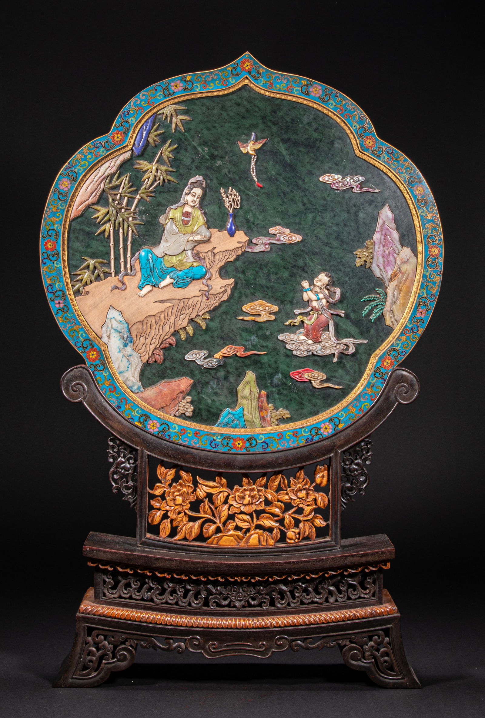 18th-century multi-treasure screen insertion (1 of 9)