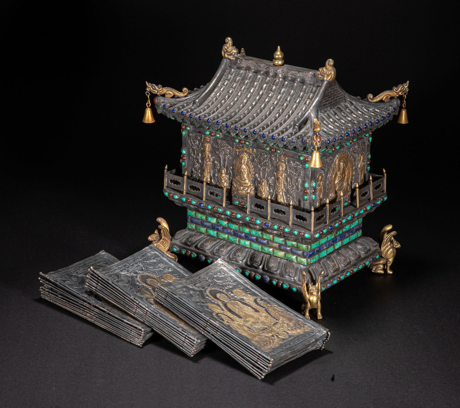 A 10th-century silver-gilded Buddha niche (1 of 10)