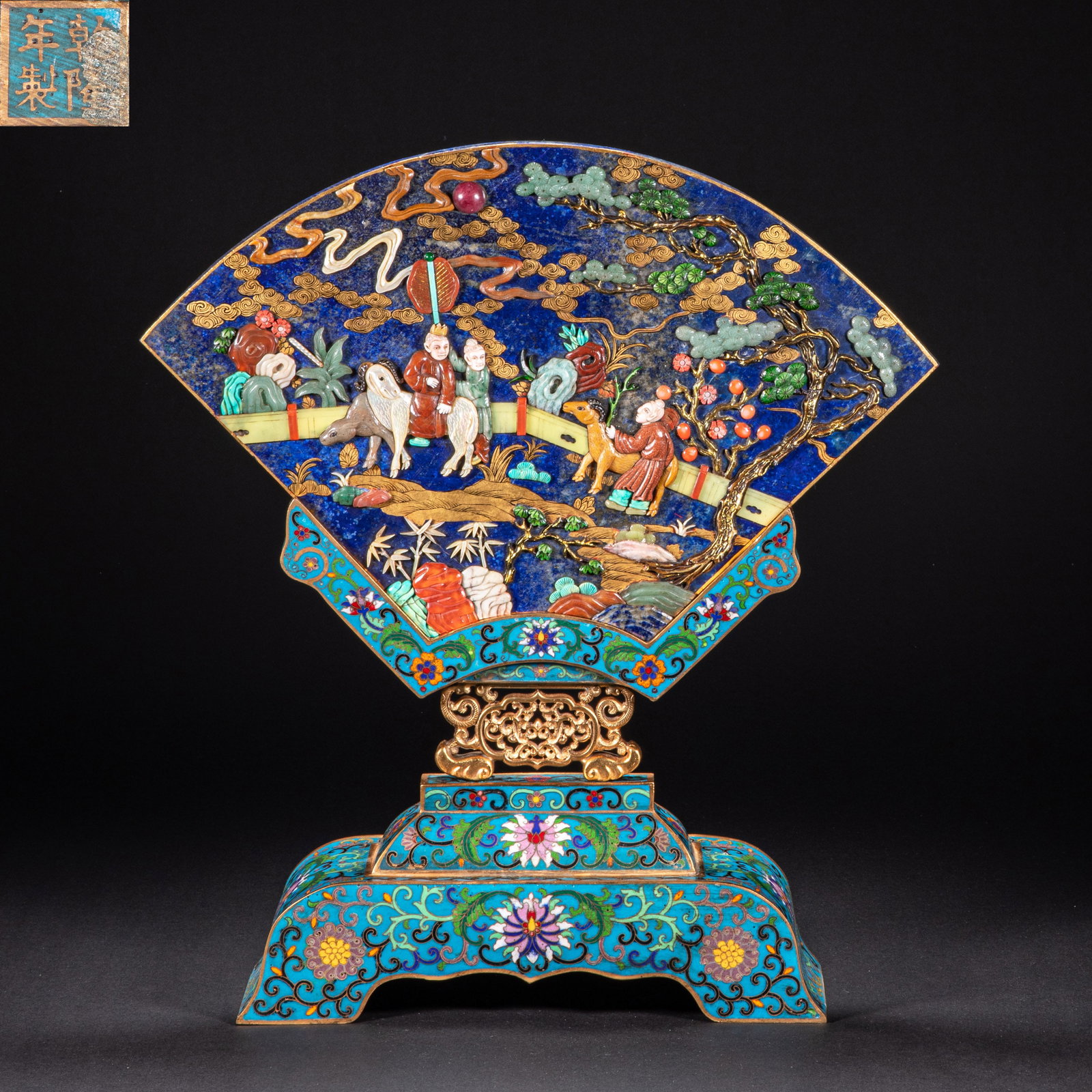 18th-century Cloisonne multi-treasure screen insert (1 of 10)
