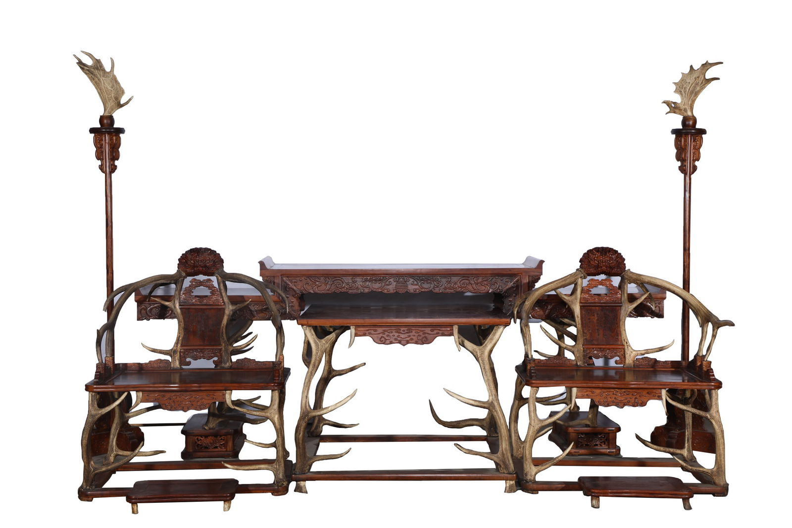A set of 18th-century antler chairs (1 of 11)