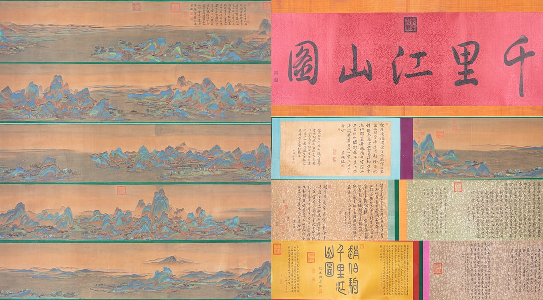 Long scrolls of ancient calligraphy and paintings: Height?54cm, width?1940cm