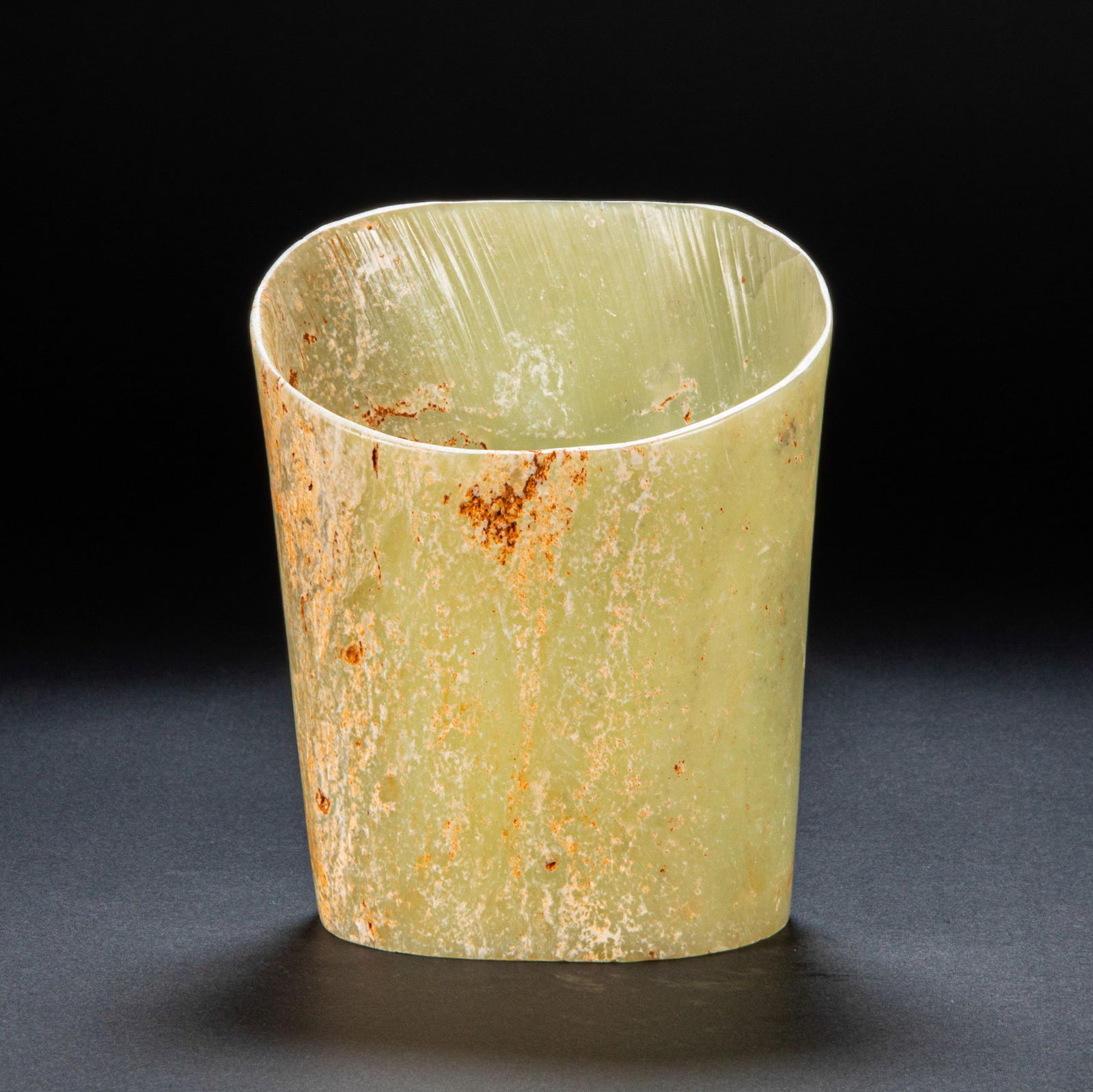 Hongshan Culture Horseshoe Tube: Height?12cm, width?10cm