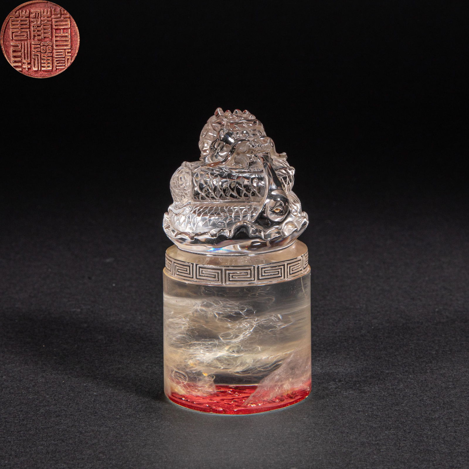 Crystal seal of the 18th century: Height?8.5cm, width?4.5cm