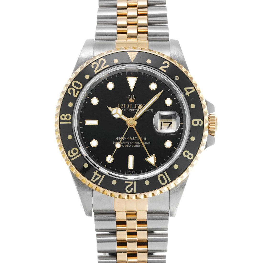 Rolex GMT-Master II 16713 Black Dial Stainless Steel/Yellow Gold Men's Watch (1 of 5)
