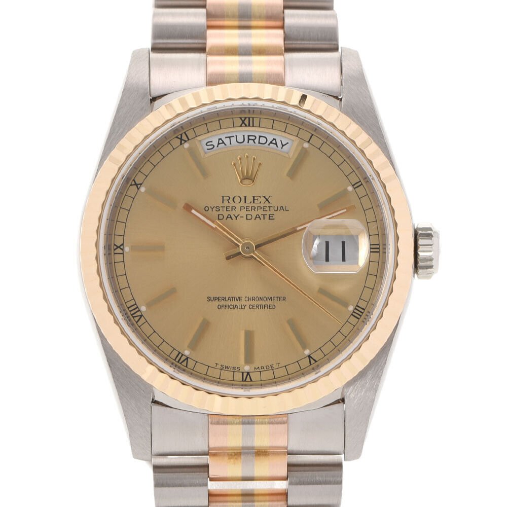 Rolex Day-Date Tridor 18239BIC Champagne Dial Self-Winding 36 mm Men's Watch (1 of 10)