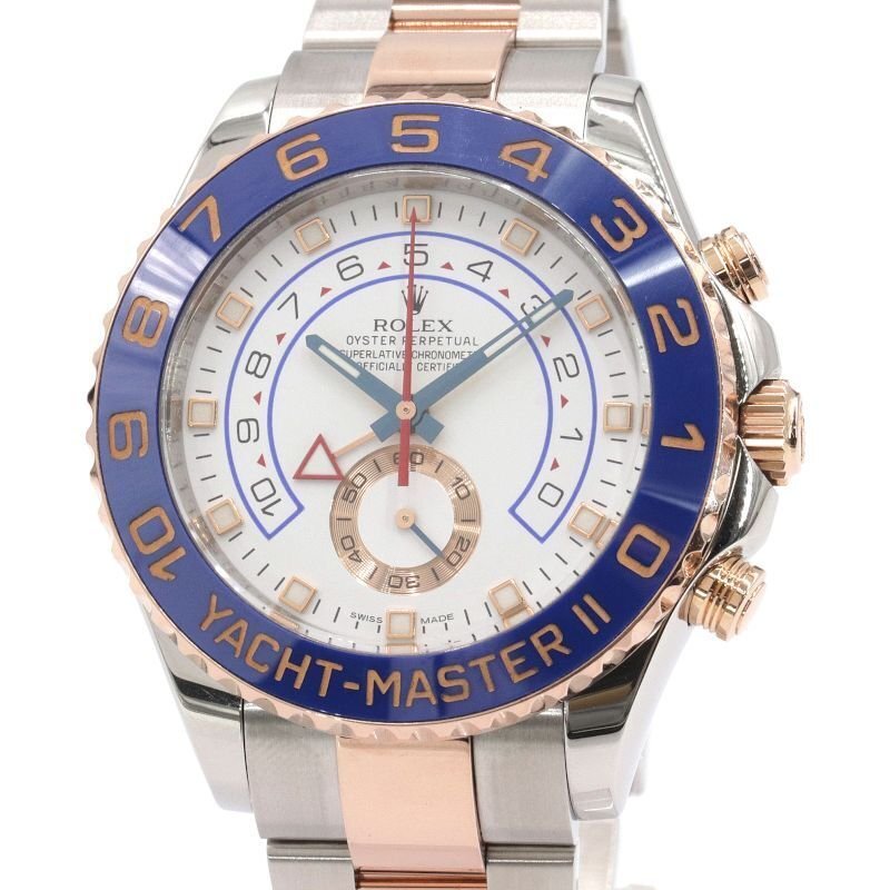 Rolex Yacht-Master II 116681 K18PG/SS White Dial Chronograph Men's Watch (1 of 4)