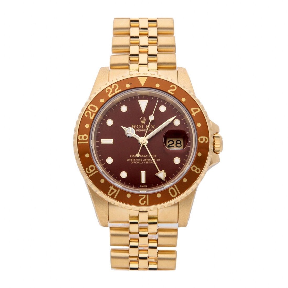 Rolex GMT-Master Automatic 40mm Yellow Gold Mens Jubilee Bracelet Watch 16758 (1 of 4)