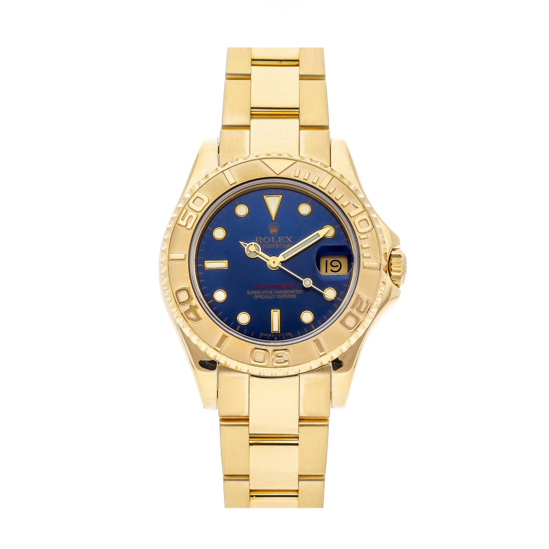 Rolex Yacht-Master Automatic Yellow Gold Mens Oyster Bracelet Watch 68628 (1 of 4)