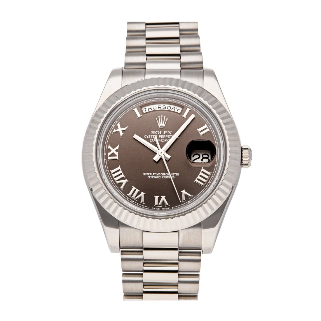 Rolex Day-Date Automatic 41mm White Gold Mens President Bracelet Watch 218239 (1 of 4)
