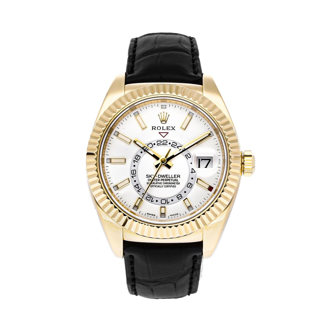 Rolex Sky-Dweller Automatic 42mm Steel Yellow Gold Mens Strap Watch GMT 326138 (1 of 4)