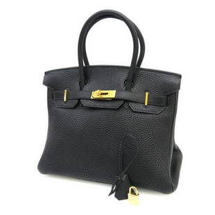 HERMES Birkin 30 Fjord Black Gold Metal Fittings Good Condition Women's Handbag: Condition:Pre-ownedBrand / manufacturer : HERMESProduct name : HERMES Birkin 30 Fjord Black Gold Metal Fittings Good Condition Women's HandbagMaterial : FjordProduct rank : Second-hand goodsSize : 30