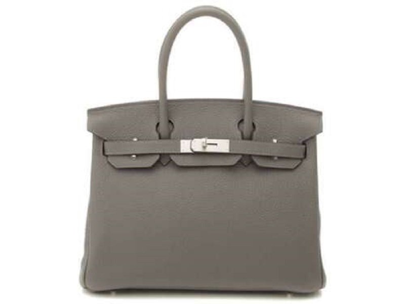 HERMES Birkin 30 Grimeyer Togo Silver Metal Fittings Women's Handbag (1 of 7)