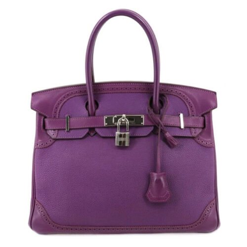 HERMES Birkin 30 Gillies 30 Veau Swift Anemone/Purple Women's Handbag (1 of 8)