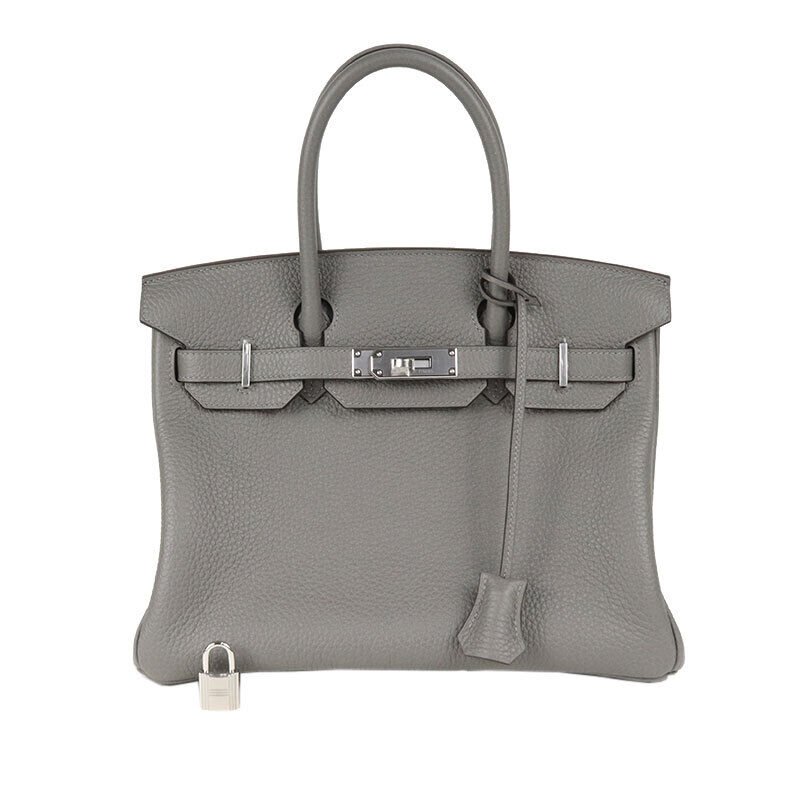 HERMES Birkin 30 Taurillon Clemence Grimeyer Silver Hardware Women's Handbag (1 of 6)