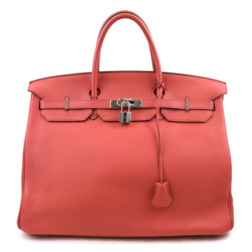 HERMES Birkin 40 Rose Jaipur Togo Silver Metal Fittings Women's Handbag (1 of 9)