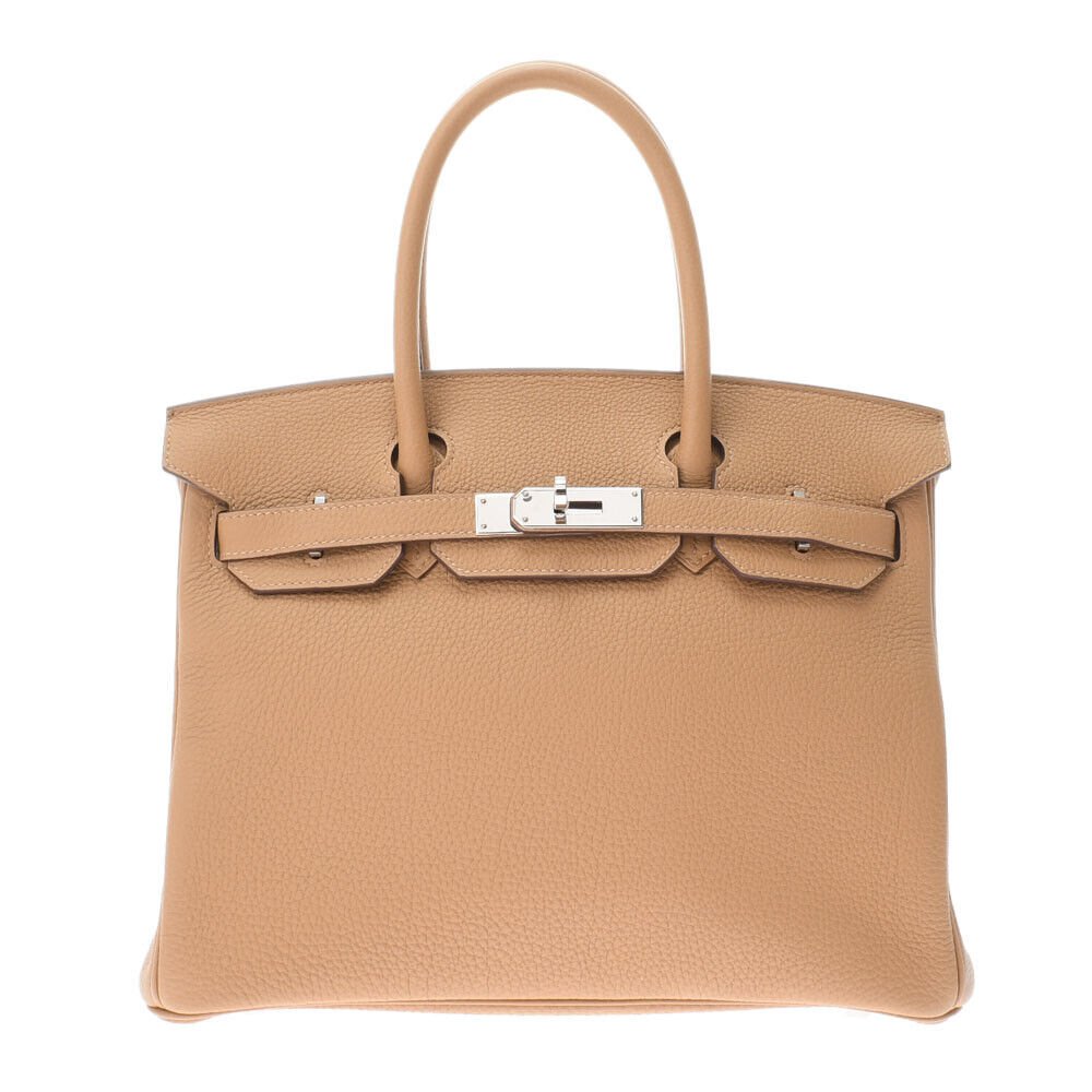 HERMES Birkin 30 Biscuits/Palladium Metal Fittings Togo Women's Handbag (1 of 11)