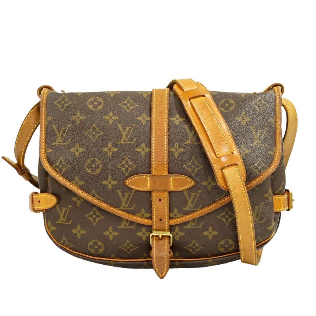 Louis Vuitton Saumur 30 M42256 Monogram Canvas Crossbody Bag Brown (1 of 8)