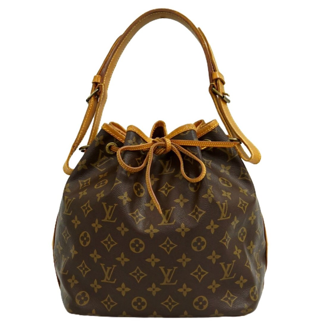 Louis Vuitton Petit Noe M42226 Monogram Canvas Shoulder Bag Brown (1 of 8)