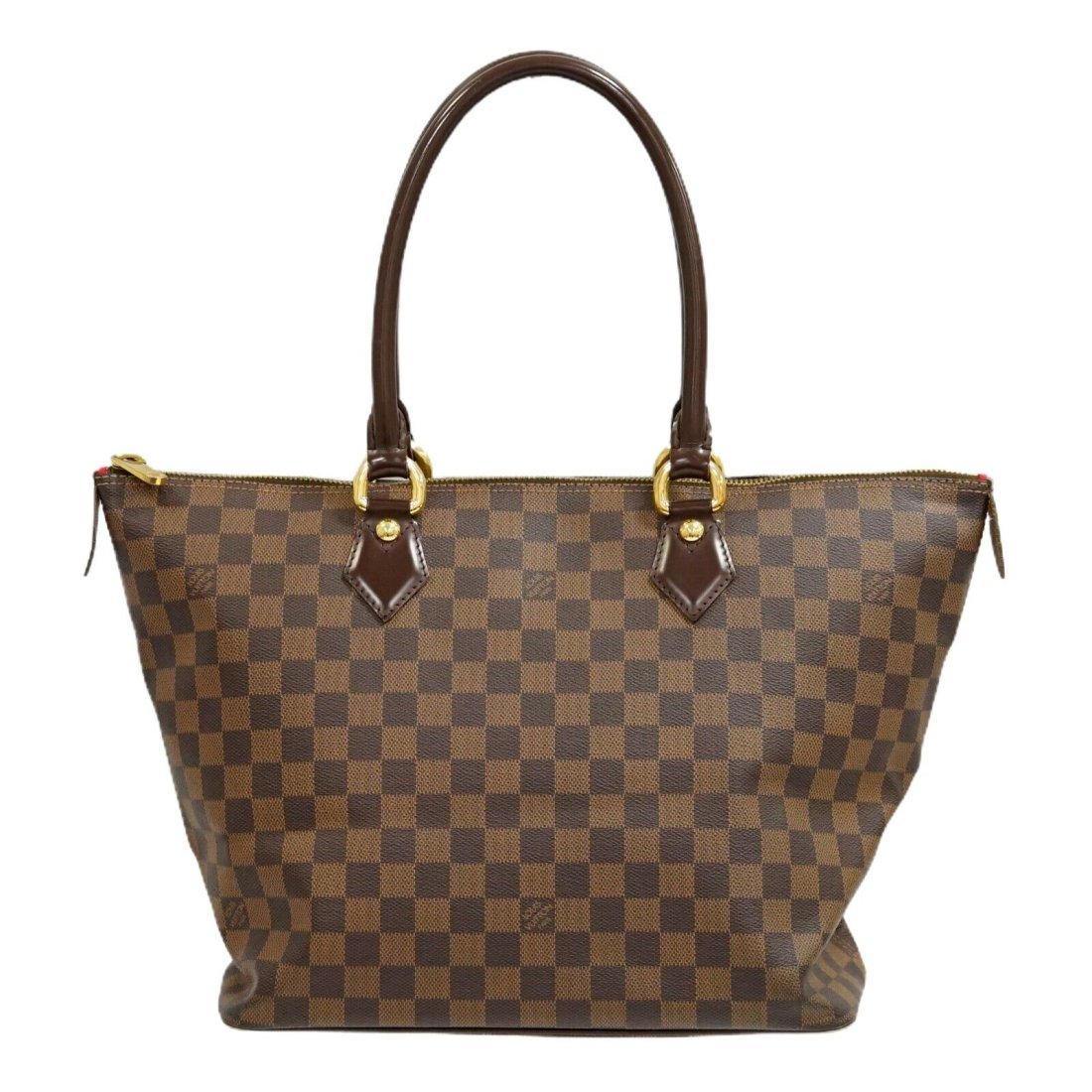 Louis Vuitton Saleya MM N51182 Damier Ebene Canvas Tote Handbag Brown (1 of 7)