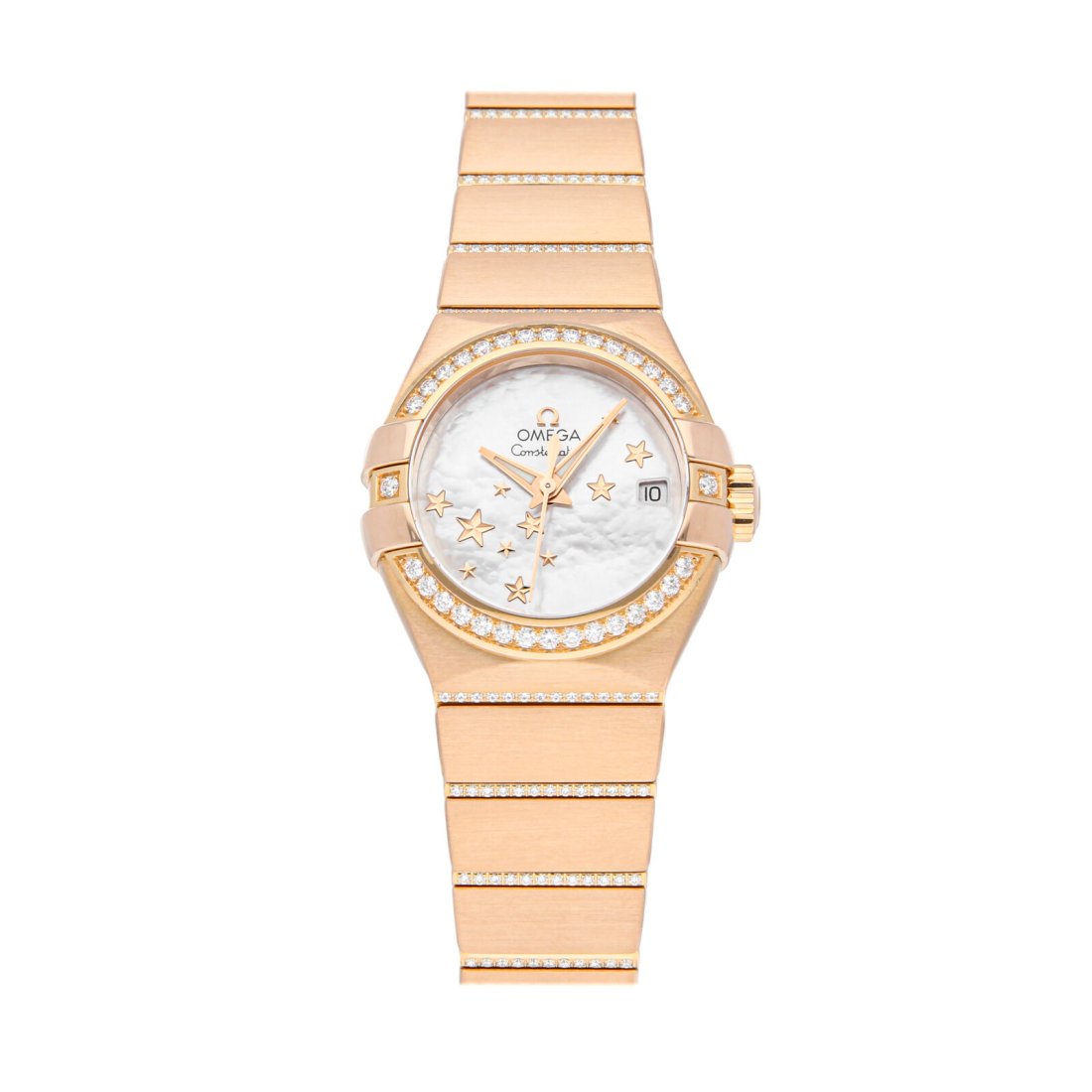 Omega Constellation Automatic 27mm Gold Diamond Ladies Watch 123.55.27.20.05.004 (1 of 4)