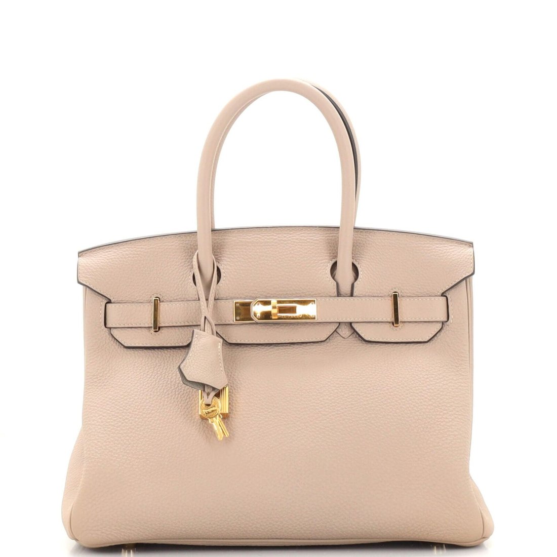 Hermes Birkin Handbag Light Togo with Gold Hardware 30 Neutral (1 of 7)