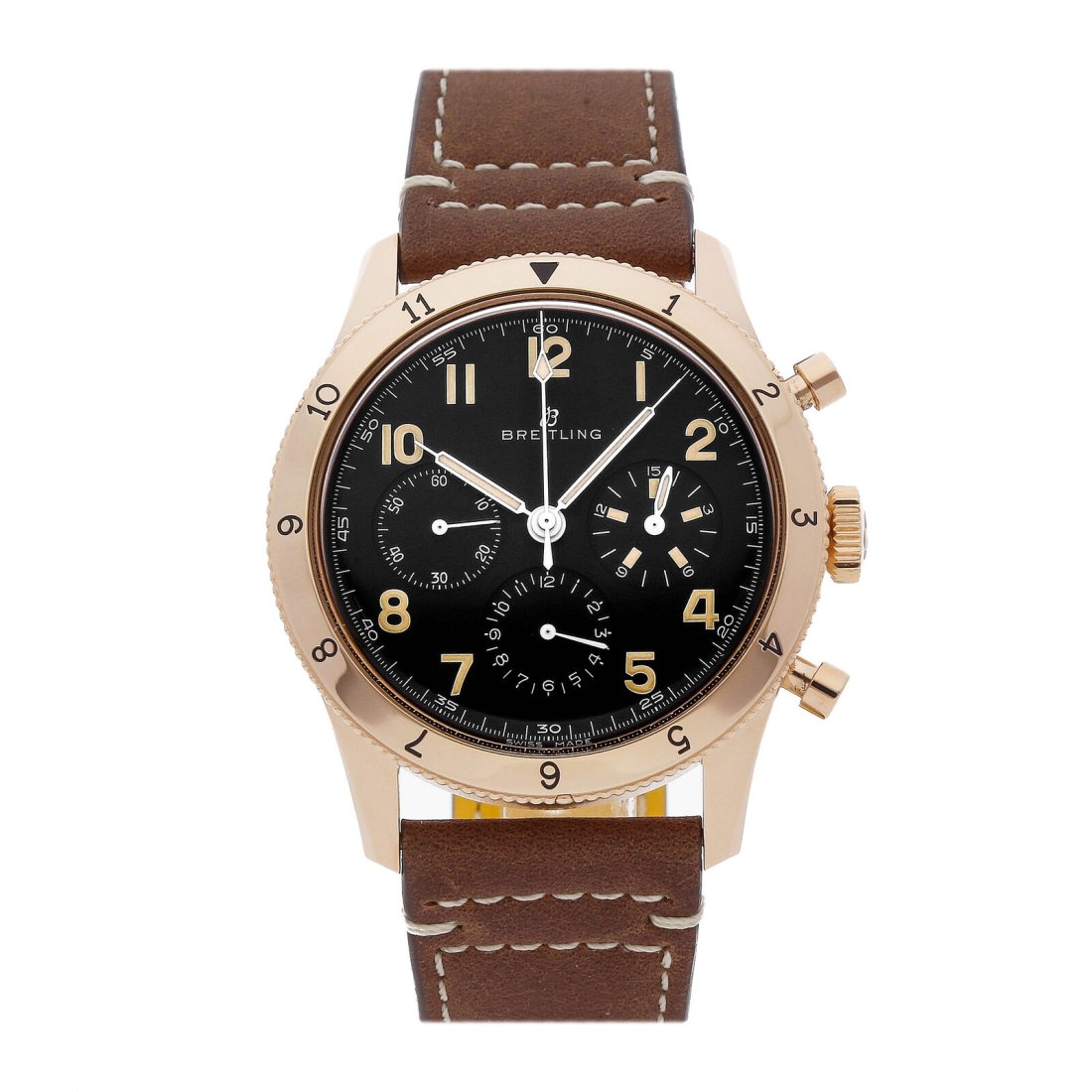 Breitling Avi 1953 Edition Manual Rose Gold Mens Strap Watch RB0920131B1X1 (1 of 5)