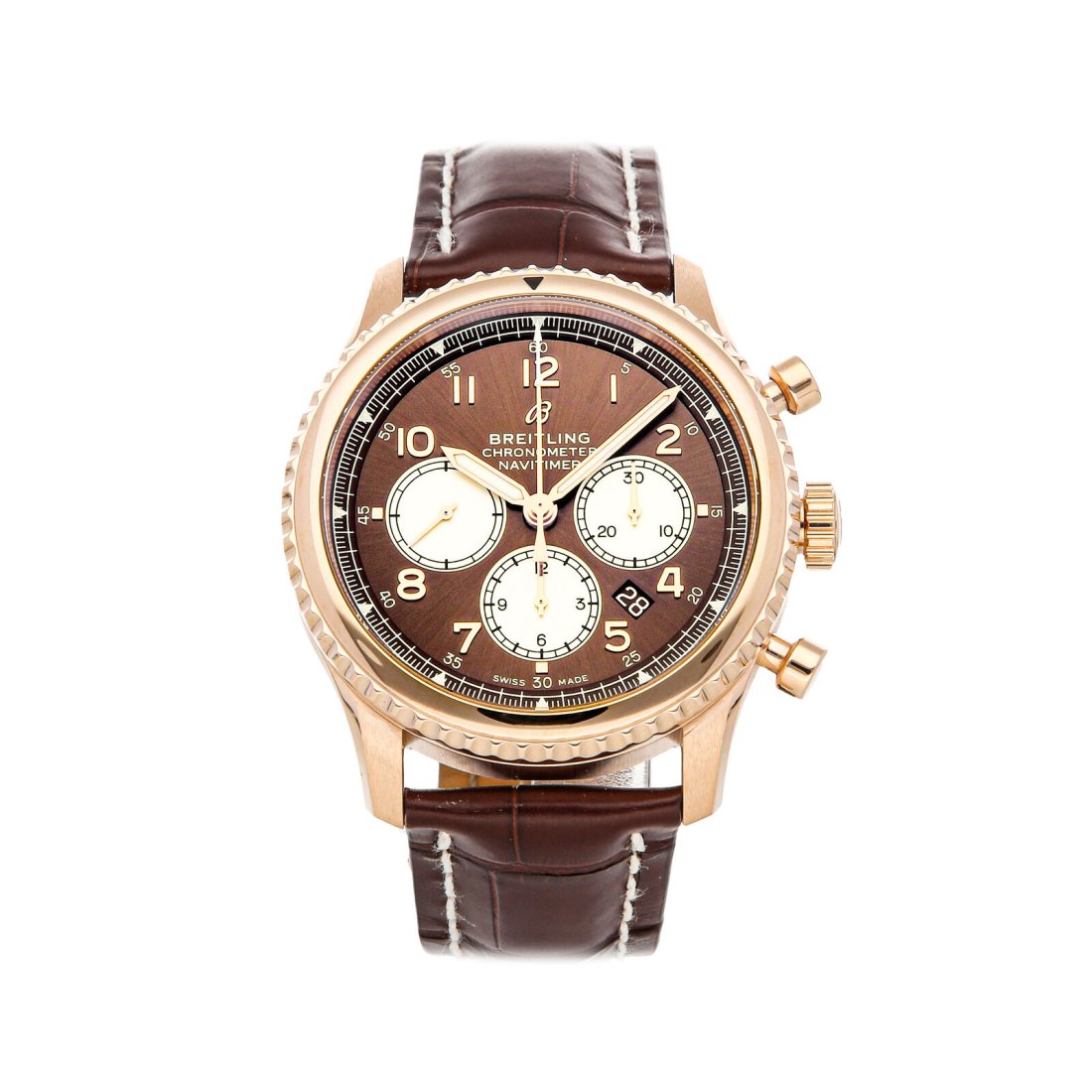 Breitling Navitimer 8 B01 Chronograph Rose Gold Auto Mens Watch RB0117131Q1P1 (1 of 7)