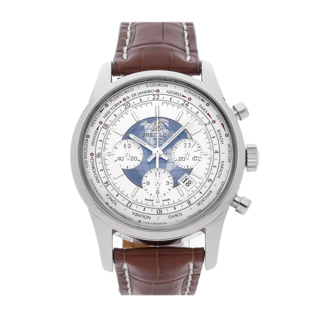 Breitling Transocean Unitime Chrono Auto 46mm Steel Mens Watch AB0510U0/A732 (1 of 5)