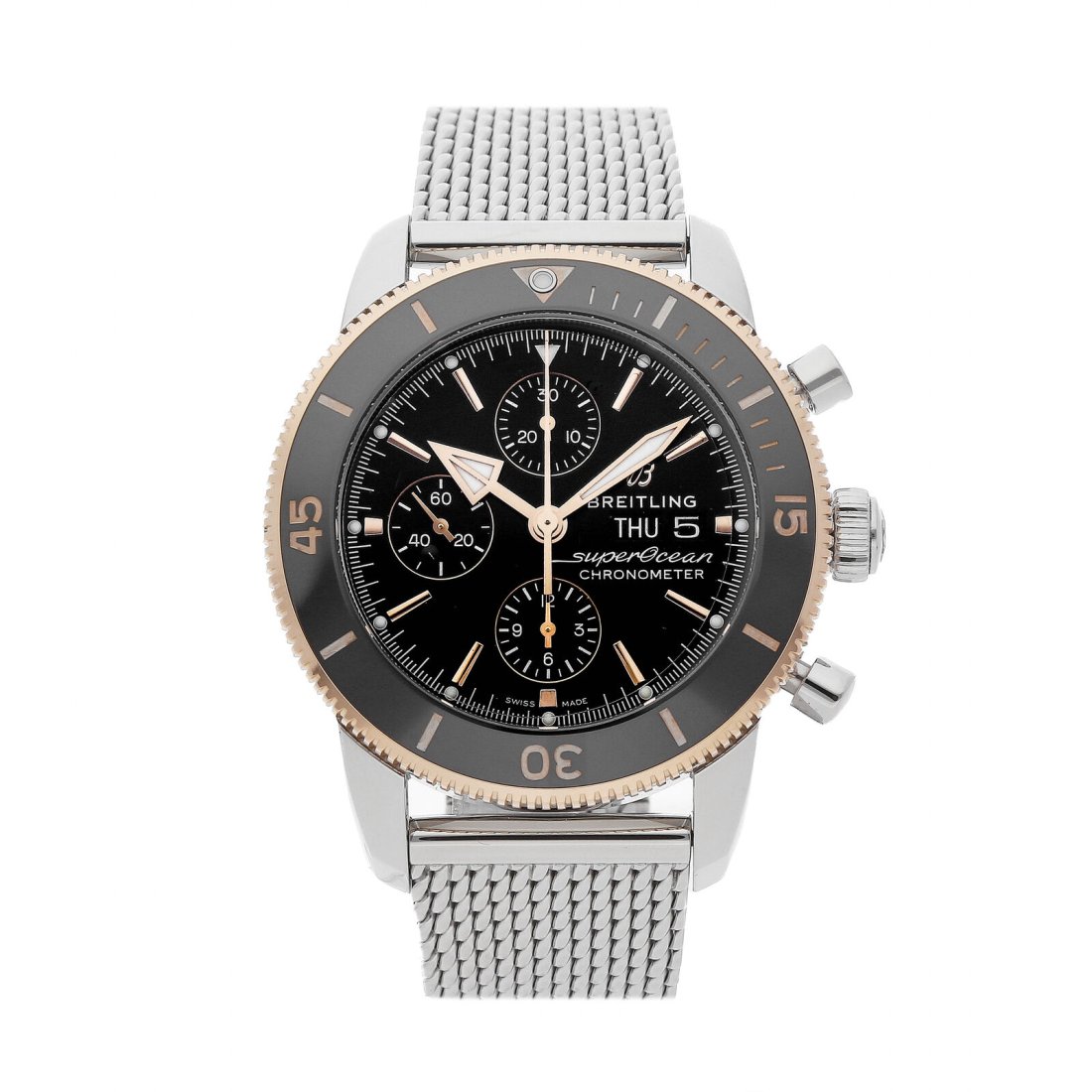 Breitling Superocean Heritage II Chrono Auto Steel Gold Mens Watch U13313121B1A1 (1 of 5)