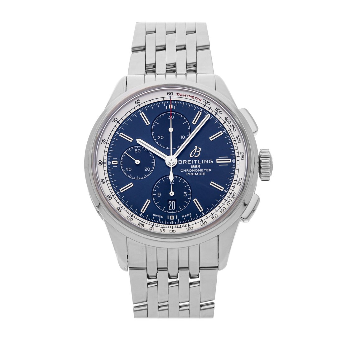 Breitling Premier Chronograph Auto 41mm Steel Mens Bracelet Watch A13315351C1A1 (1 of 5)