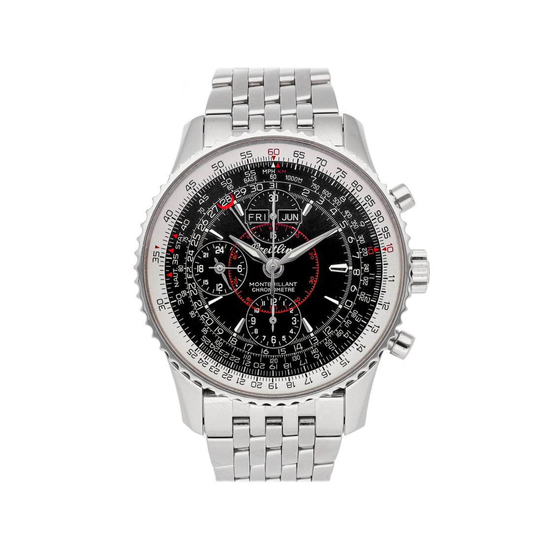 Breitling Navitimer Montbrillant Datora Auto 43mm Steel Mens Watch A2133012/B571 (1 of 4)