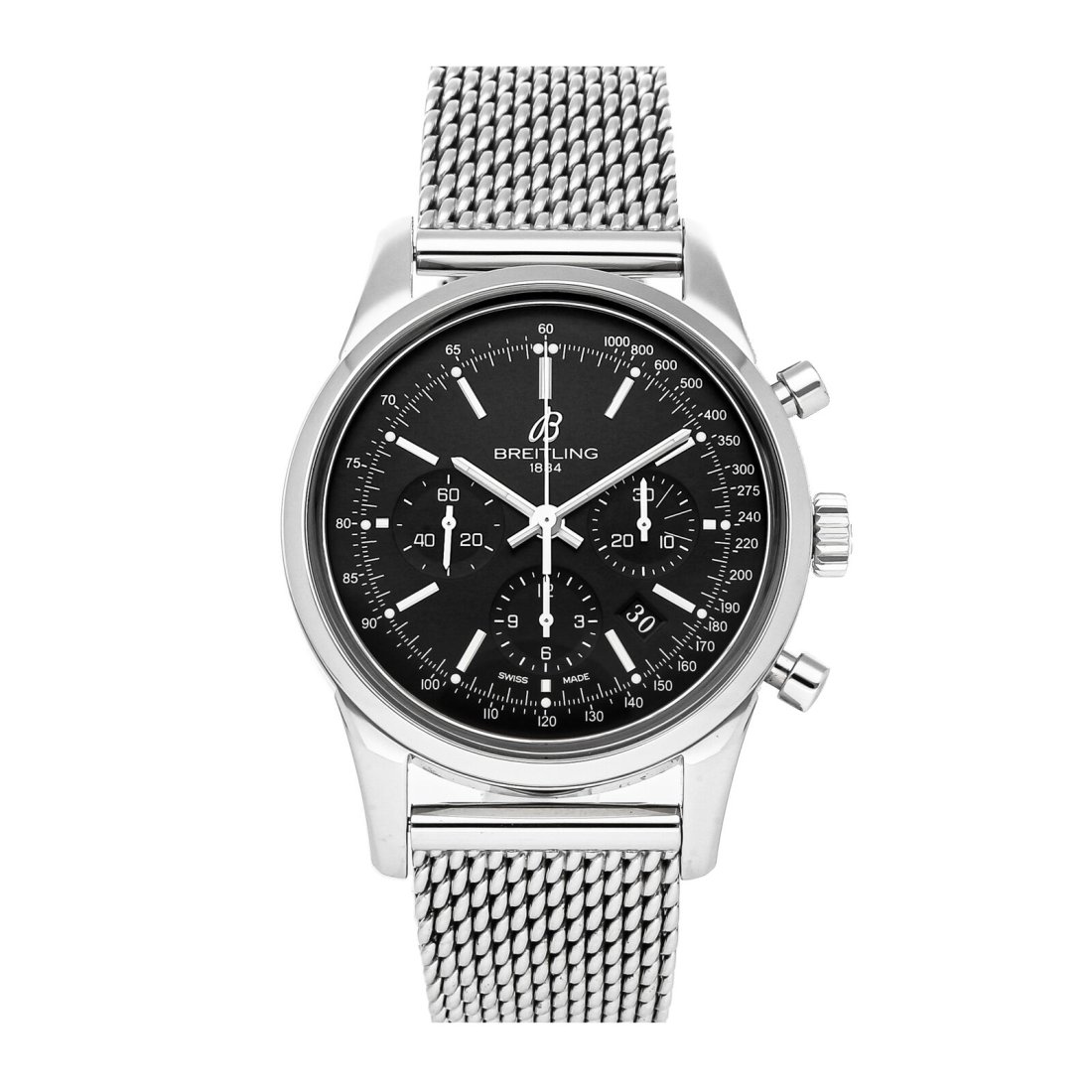 Breitling Transocean Chrono Auto 43mm Steel Mens Bracelet Watch AB015212/BA99 (1 of 5)